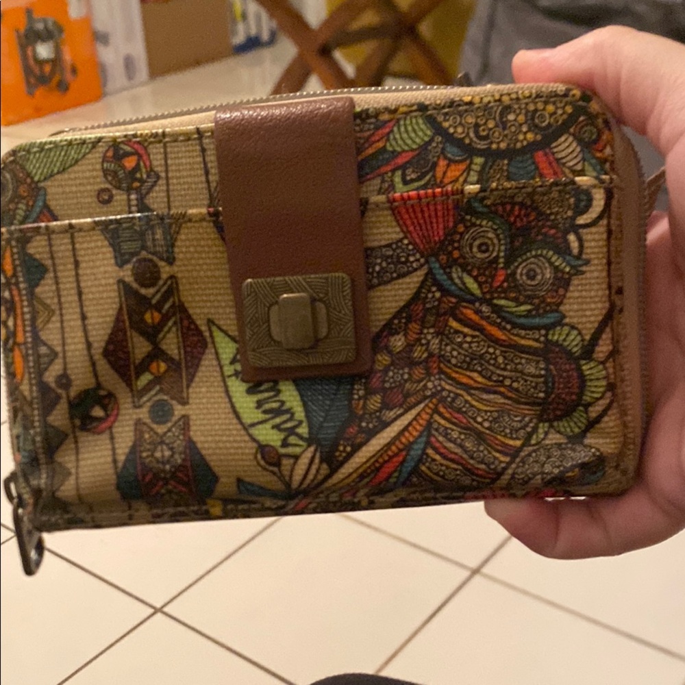 Sakroots Multicolor Owl Clutch